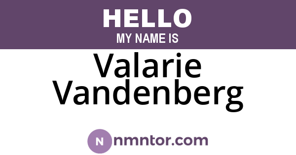 Valarie Vandenberg