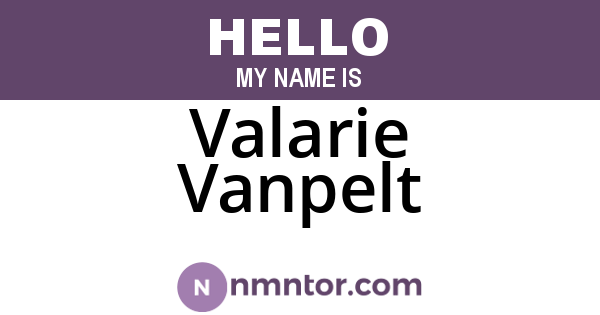Valarie Vanpelt