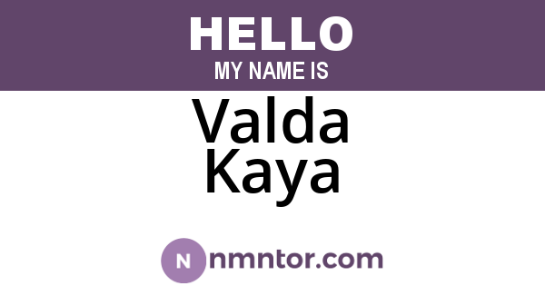 Valda Kaya