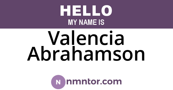 Valencia Abrahamson