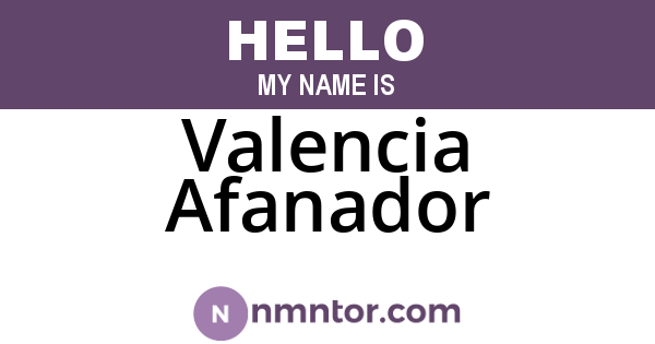 Valencia Afanador