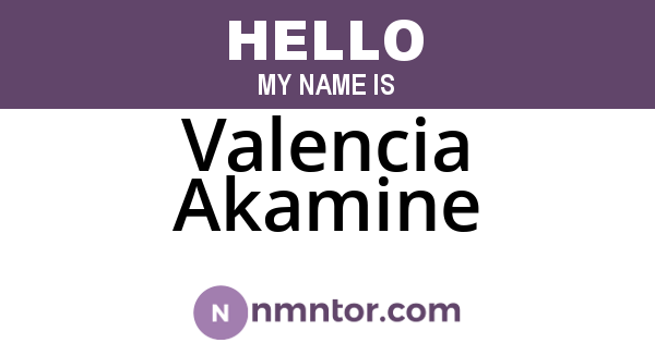 Valencia Akamine