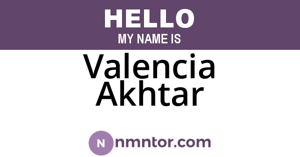Valencia Akhtar