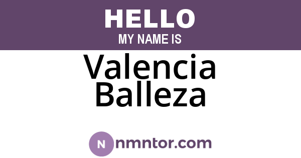 Valencia Balleza