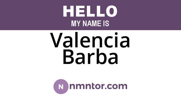 Valencia Barba