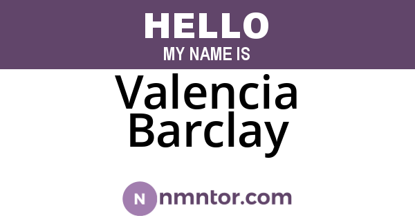 Valencia Barclay