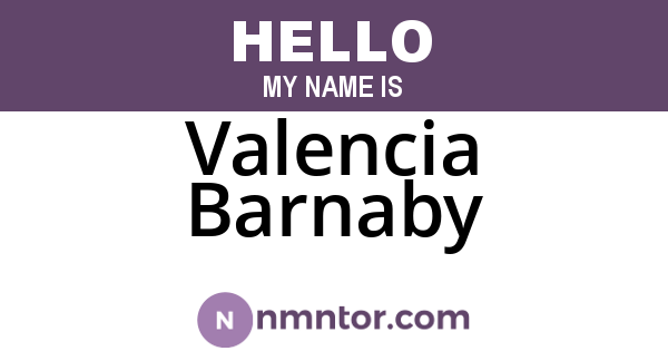 Valencia Barnaby