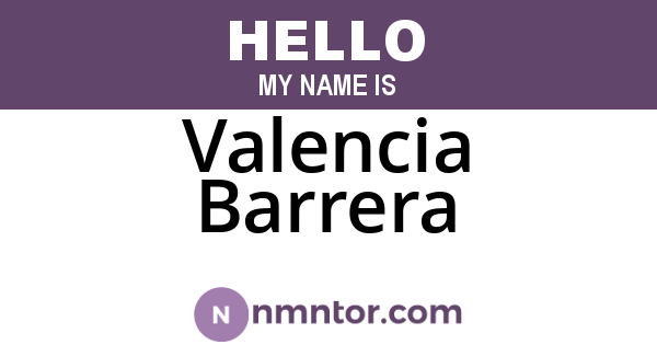 Valencia Barrera
