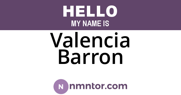 Valencia Barron