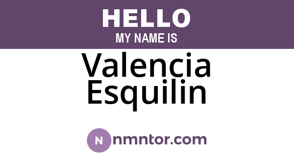 Valencia Esquilin