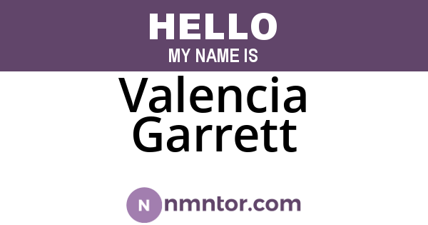Valencia Garrett