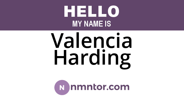 Valencia Harding