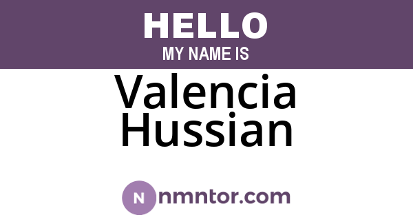 Valencia Hussian