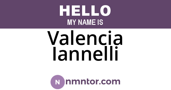 Valencia Iannelli