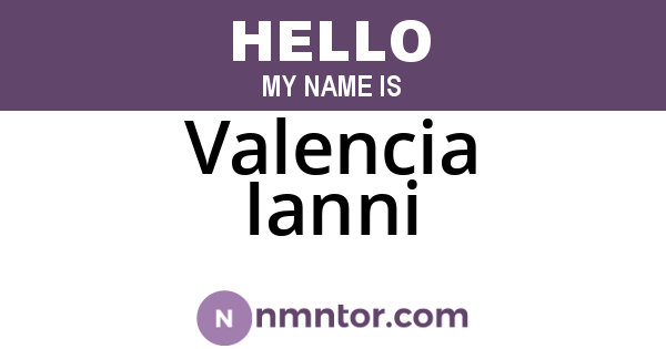 Valencia Ianni