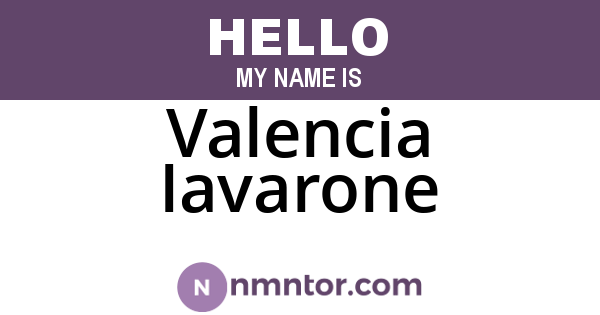 Valencia Iavarone