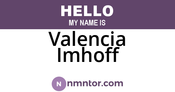 Valencia Imhoff