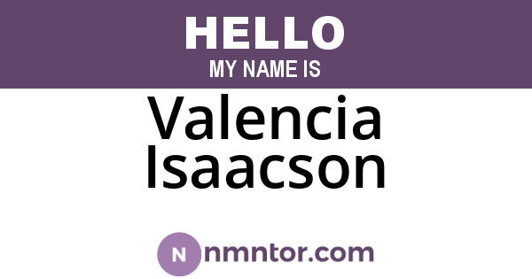 Valencia Isaacson