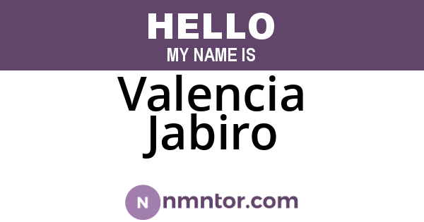 Valencia Jabiro