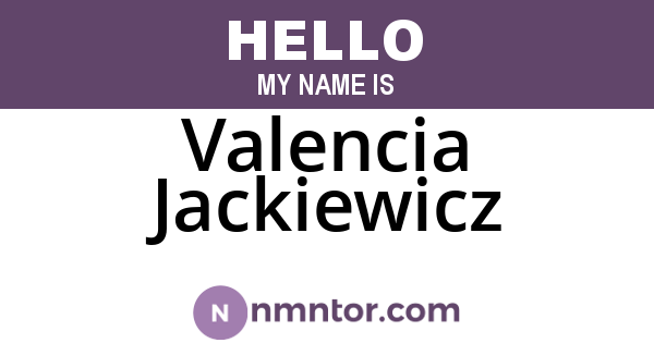Valencia Jackiewicz