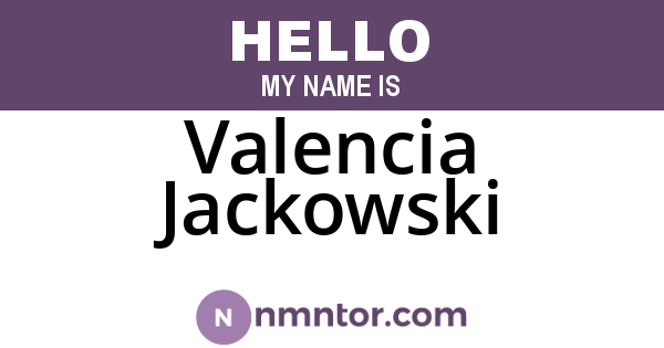 Valencia Jackowski