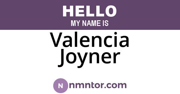 Valencia Joyner