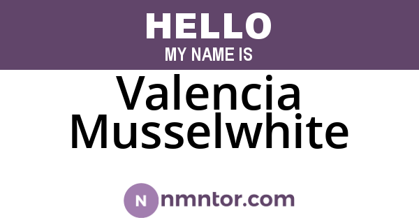 Valencia Musselwhite
