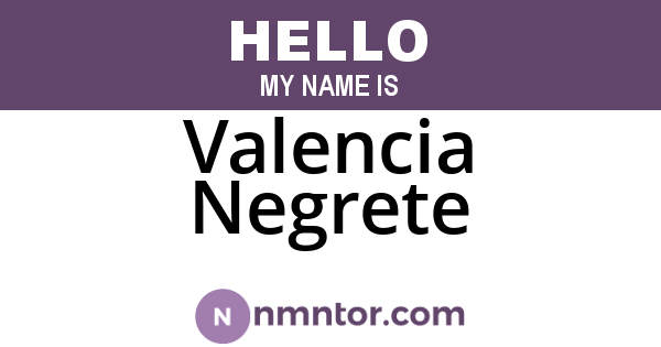 Valencia Negrete