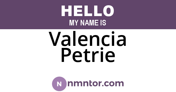 Valencia Petrie