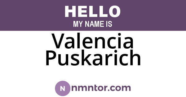 Valencia Puskarich