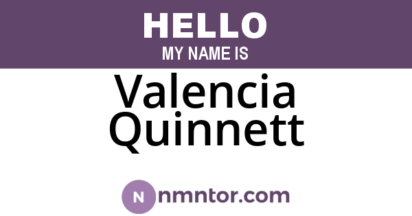 Valencia Quinnett