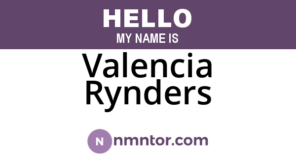 Valencia Rynders