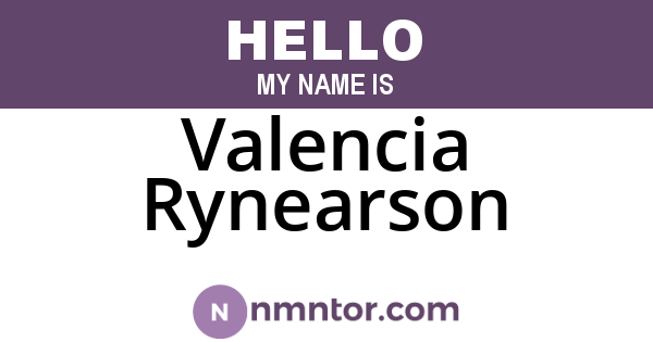 Valencia Rynearson