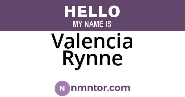 Valencia Rynne