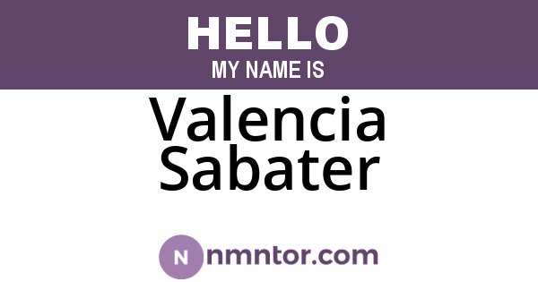 Valencia Sabater