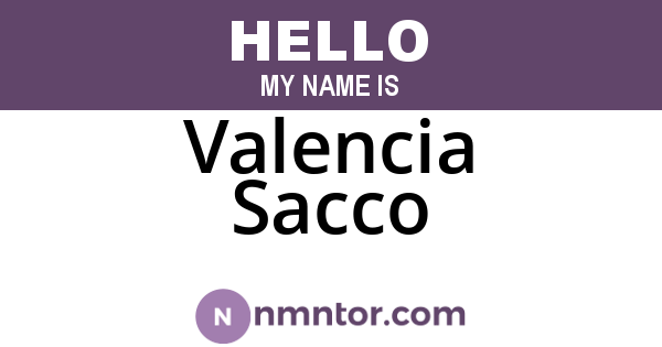 Valencia Sacco