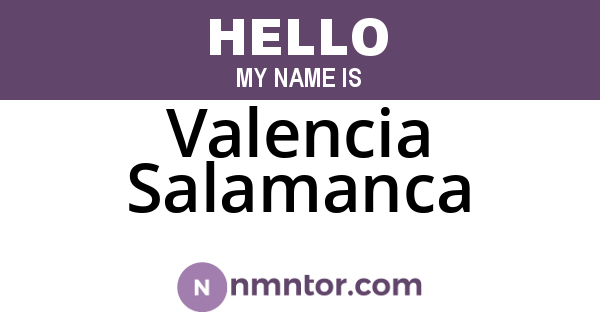 Valencia Salamanca
