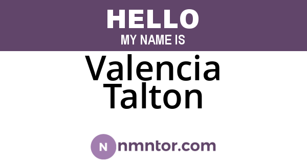 Valencia Talton