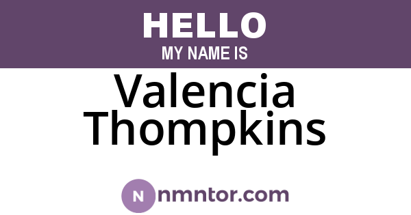 Valencia Thompkins