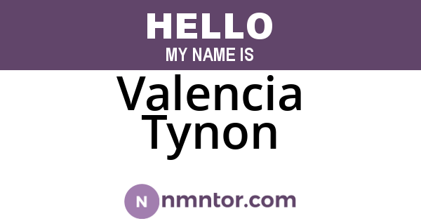 Valencia Tynon