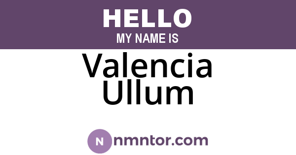 Valencia Ullum