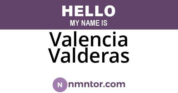 Valencia Valderas