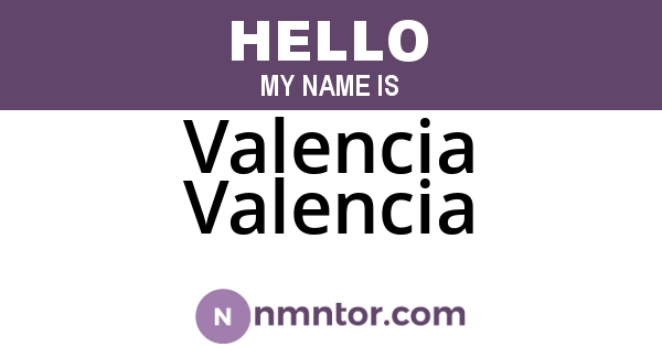 Valencia Valencia