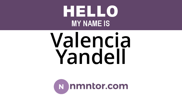 Valencia Yandell