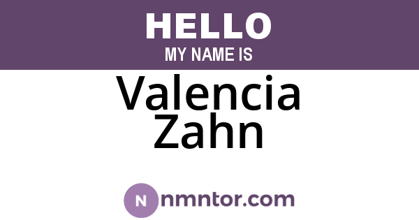 Valencia Zahn