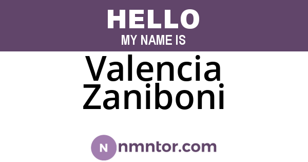 Valencia Zaniboni