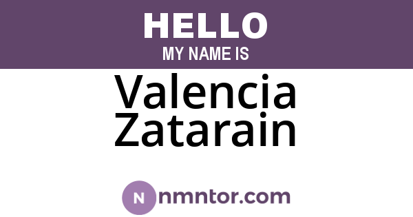 Valencia Zatarain