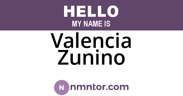 Valencia Zunino