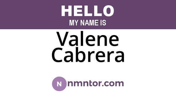 Valene Cabrera