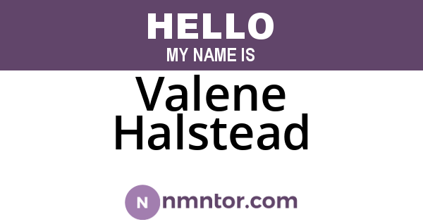 Valene Halstead